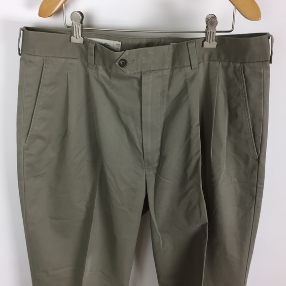 John W. Nordstrom Double Pleated Cotton Pants - Picture 2 of 6